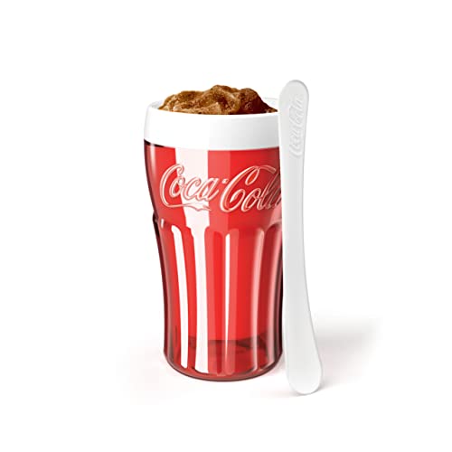 Zoku Coca-Cola Float & Slushy Maker, Retro Make And Serve Cup With Freezer Core Creates Single-Serving Smoothies, Slushies And M