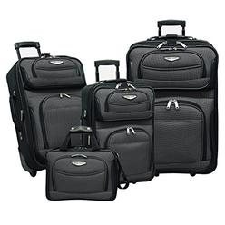 Travel Select Amsterdam Expandable Rolling Upright Luggage, Gray, 4-Piece Set