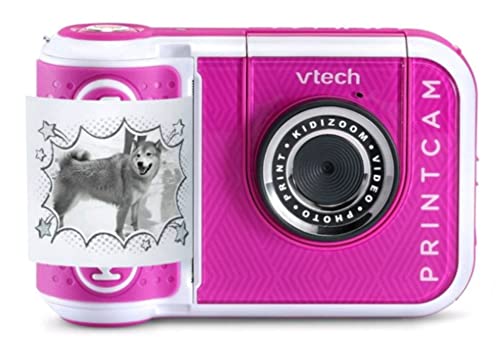 VTech KidiZoom Printcam Instant Printing camera - No Ink Required - 150+ Photo Effects and Activities (Pink)