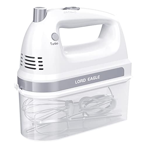 Lord Eagle Electric Hand Mixer, 300W Power Handheld Mixer Kitchen for 5Speed Baking cake Egg