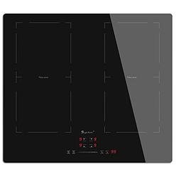 SINgLEHOMIE 4 Burner Induction cooktop 24 inch 1500W-6000W Electric Induction Hob, Flexi Zone Induction cooker Stove Top Stoveto