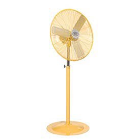 Global Industrial Deluxe Oscillating Pedestal Fan 30" Diameter Safety Yellow 1/2HP 10000CFM