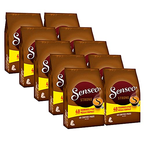 Senseo Strong Dark Roast coffee Pods, 48 count (Pack of 10) - Single Serve coffee Pods Bulk Pack for Senseo coffee Machine - com