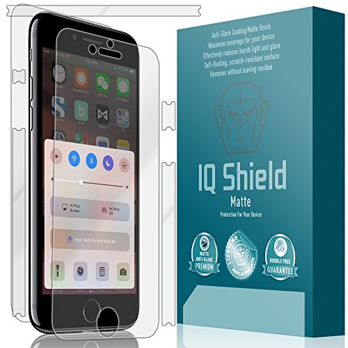 IQShield IQ Shield Matte Full Body Skin Compatible with Apple iPhone 7 + Anti-Glare (Full Coverage) Screen Protector and Anti-Bubble Film