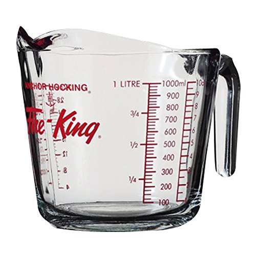 Anchor Hocking Fire-King Measuring Cup, Glass, 4-Cup