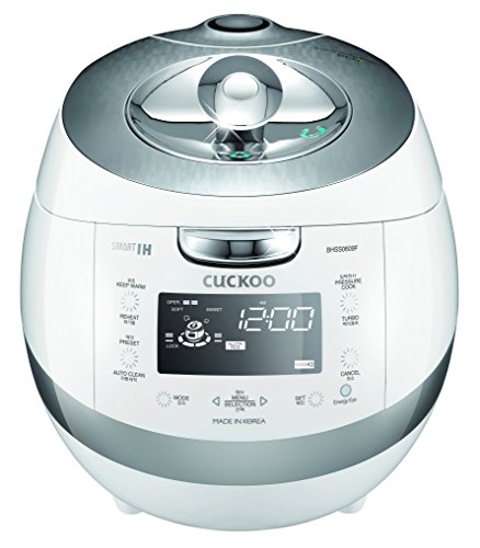 CUCKOO CRP-BHSS0609F | 6-Cup (Uncooked) Induction Heating Pressure Rice Cooker | 16 Menu Options, Stainless Steel Inner Pot, Mad