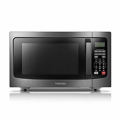 Toshiba EM131A5C-BS Microwave Oven with Smart Sensor, Easy Clean Interior, ECO Mode and Sound On/Off, 1.2 Cu Ft, Black Stainless