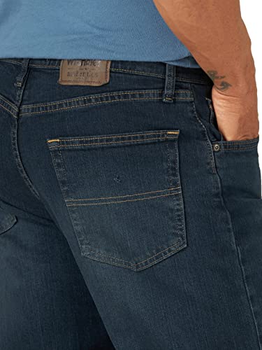 Wrangler Authentics Mens Classic 5-Pocket Relaxed Fit Jean, Military Blue  Flex, 36W x 32L