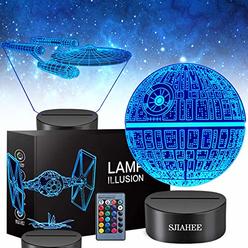 SJIAHEE 3D Star Wars Lamp - Star Wars Gifts - Star Wars Light - Star Wars Lamp& Perfect Gifts for Kids and Star Wars Fans