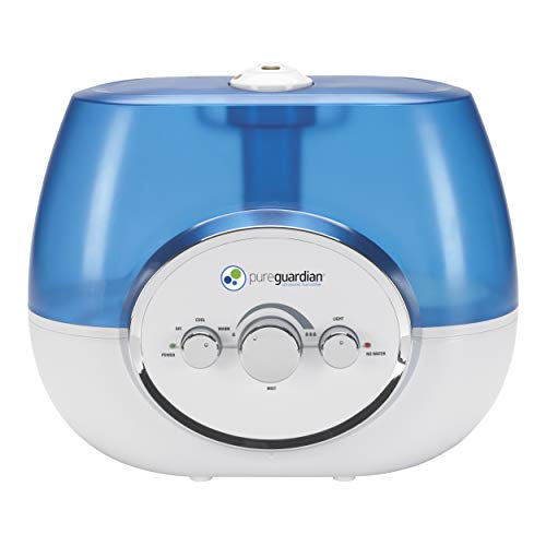 Pureguardian Pure Guardian H1510 Ultrasonic Warm and Cool Mist Humidifier, Hundred Hrs. Run Time, 1.5 Gal. Tank Capacity, 630 Sq. Ft. Coverag