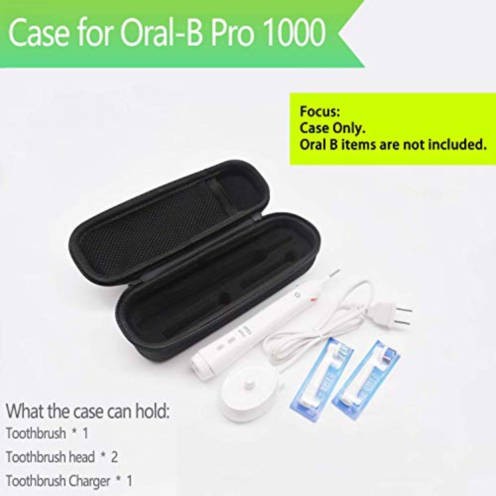 MAGIPEA Oral B Toothbrush Hard Travel Case Carrying Bag, Fits for Oral-B Pro 1000, 2000, 3000, 3500, 1500 Electric Toothbrush, Mesh Pock