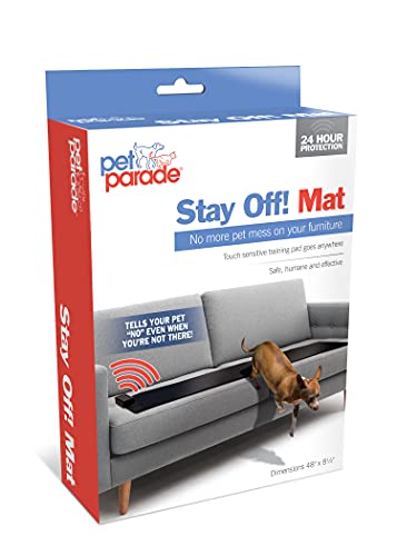 Pet Parade Stay Off! Mat - Indoor Pet Training Sonic Repellent for Dogs and Cats, Browns, 1 Count (Pack of 1)