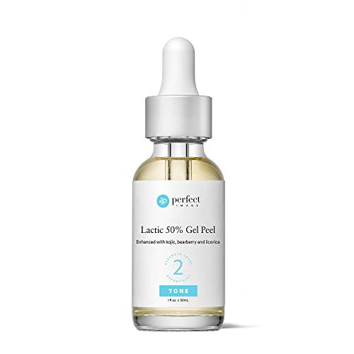 PERFECT IMAGE Lactic 50% Gel Peel, Chemical Peels for Face Breakout Scars, Chemical Exfoliant for Face, Strength Level 2, 1.0 fl oz. e, 30 mL