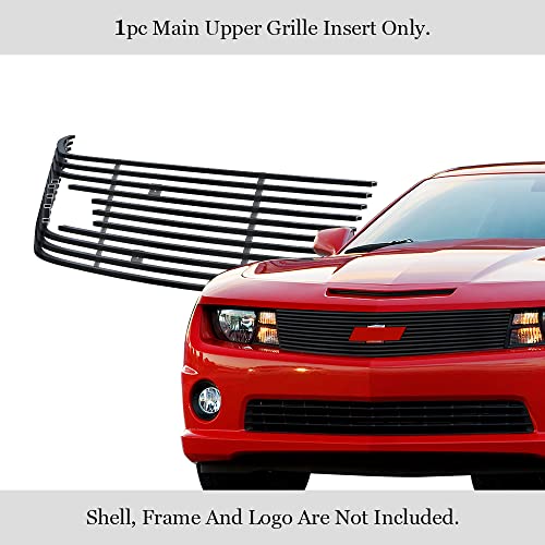 APS Compatible with 2010-2013 Chevy Camaro LT LS RS SS Black Billet Grille Grill Insert C66723H