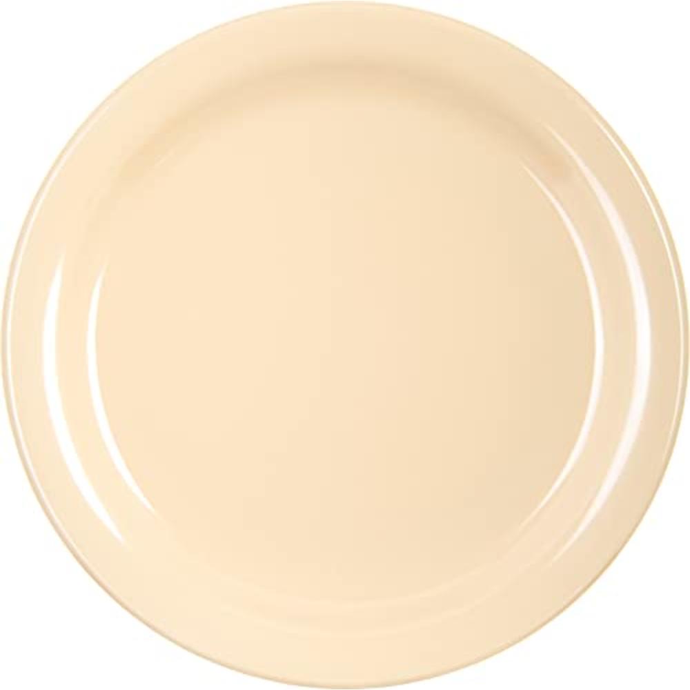 Carlisle Foodservice Carlisle 4350125 Dallas Ware Melamine Dinner Plate, 8.92" Diameter x 0.80" Height, Tan (Case of 48)