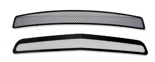 APS Compatible with 2011-2014 Challenger Black Stainless Steel Mesh Grille Grill Combo D71218H