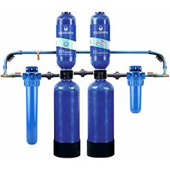 Aquasana Whole House Water Filter System - Water Softener Alternative - Salt-Free Descaler, Carbon & KDF Home Water Filtration -