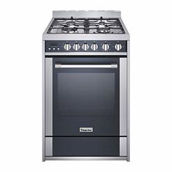 Magic Chef MCSRG24S 24 inch|Freestanding Gas Range: 4 Burners|2.73 cu. ft. Oven Capacity|Convection Oven & Digital Clock in Stainless Steel