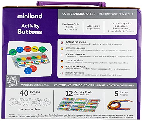 Miniland Educational - Activity Buttons with Laces