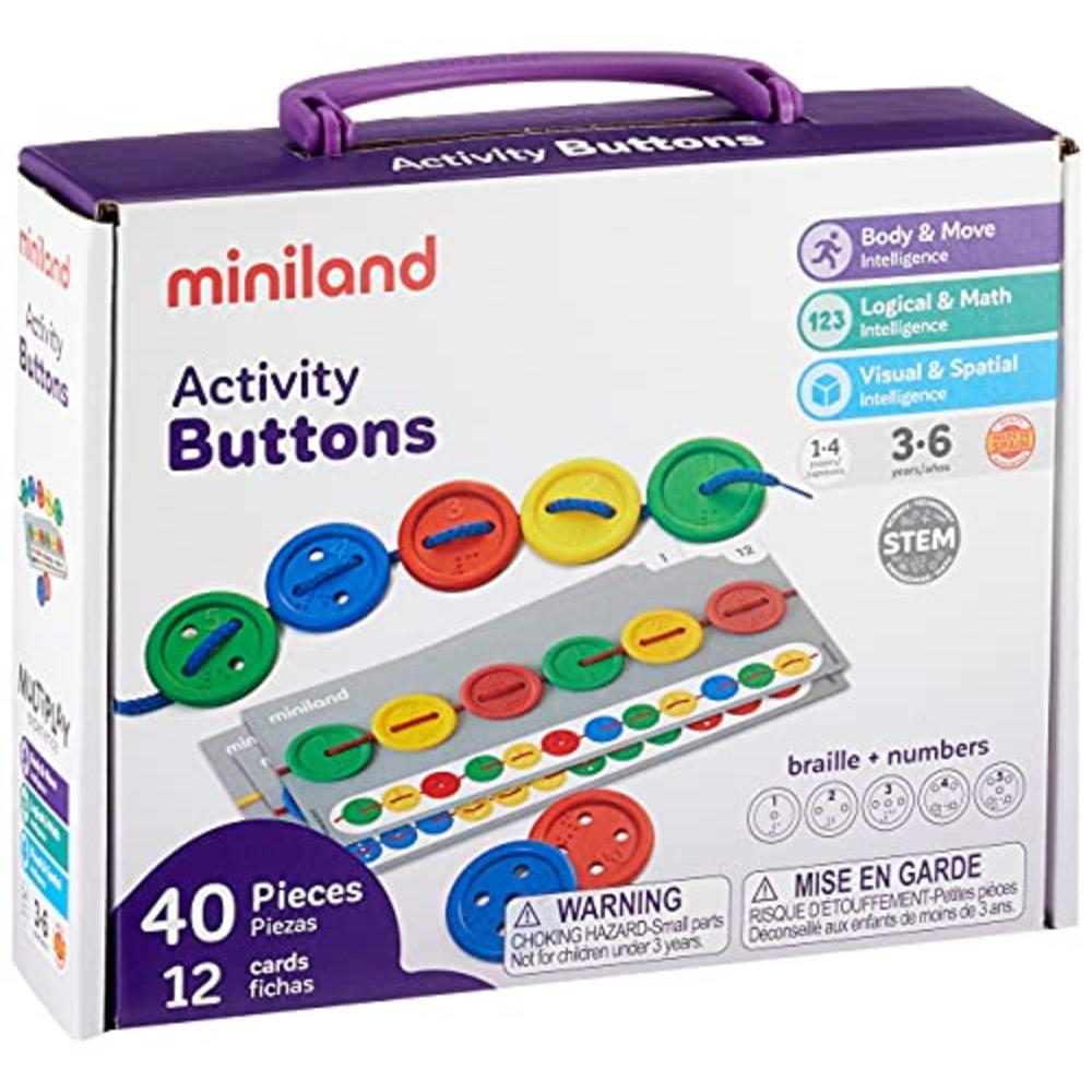 Miniland Educational - Activity Buttons with Laces