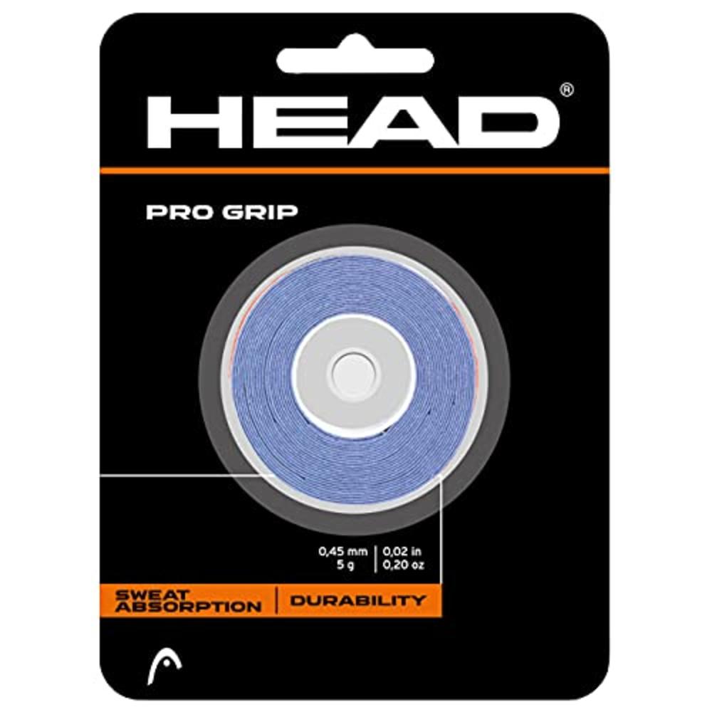 HEAD Pro Grip Racquet Overgrip - Tennis Racket Grip Tape Roll, Blue