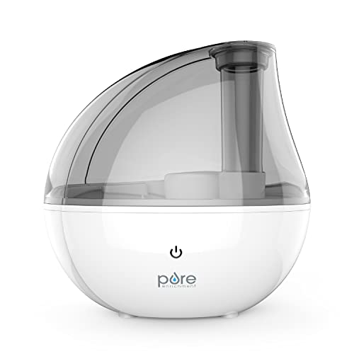 Pure Enrichment® MistAire™ Silver Ultrasonic Cool Mist Humidifier - Lasts Up to 25 Hours, Whisper-Quiet Operation, Optional Nigh