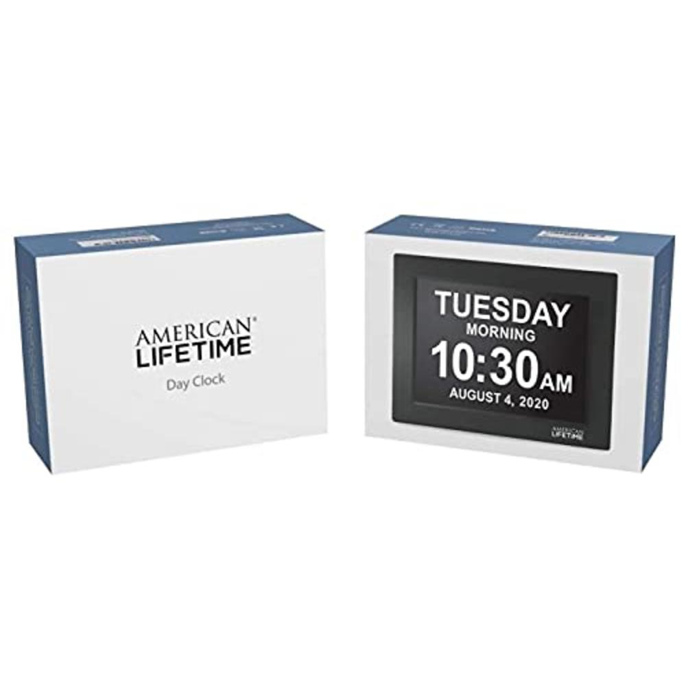 American Lifetime Newest Version Day Clock Extra Large Impaired Vision Digital Clock with Battery Backup and 5 Alarm Options
