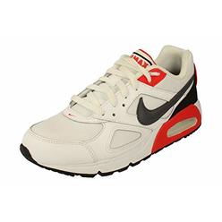Nike Air Max Ivo Mens Running Trainers CD1540 Sneakers Shoes (UK 8.5 US 9.5 EU 43, White Dark Grey Habanero red 100)