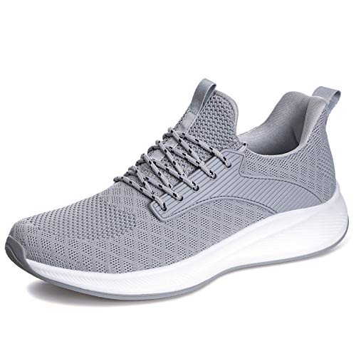 Kpp KPP Grey Tennis Shoes for Men Slip on Breathable Walking Shoes