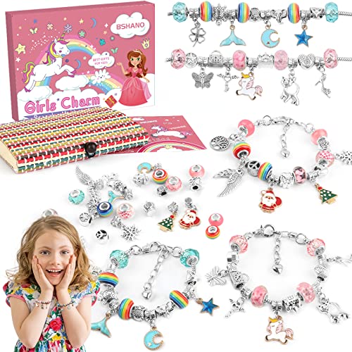 HYASIA Unicorn gifts for girls Jewelry Making Kit - Kids Toys Arts crafts  for Kids Age 6 7 8 9 10+ Year Old, charm Bracelet Making Supp