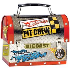 amscan Hot Wheels Speed City 5-1/2" x 6-3/4" x 3-1/4" Metal Box with Handle