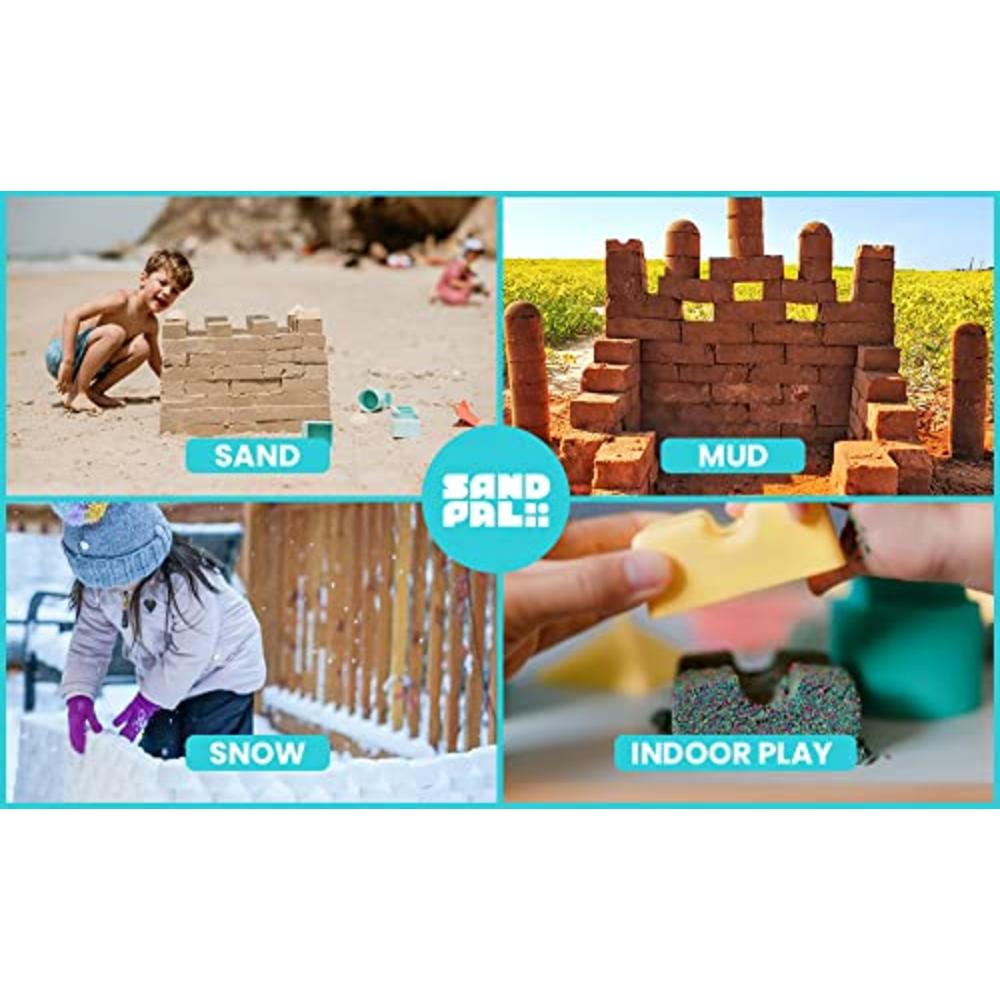 Sand Pal Beach Sand Toys Kit - Kids Sandbox, Sand & Snow Castle Kit - 9 Pieces Toy Set for Outdoor Play - Construction Building 