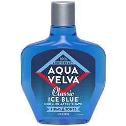 Aqua Velva After Shave, Classic Ice Blue, Soothes, Cools, and Refreshes Skin, 7 Ounce