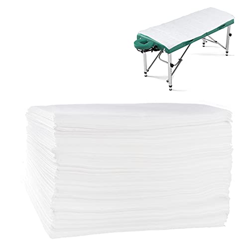 Platonee Disposable Bed Sheets 35Pcs, 315 x 709 Massage Table Sheets, Waterproof Bed cover Non-woven Fabric for Spa Tatto Lash bed