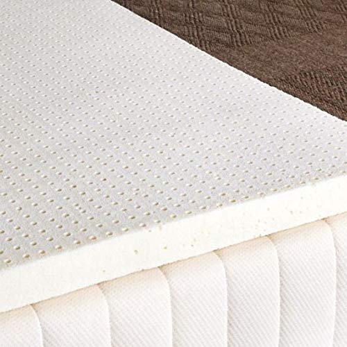 ORGANIC TEXTILES Organic Latex Mattress Topper with Cotton Cover, (GOT'S and GOL'S Certified) - Made in USA (3" Cal King, Firm)