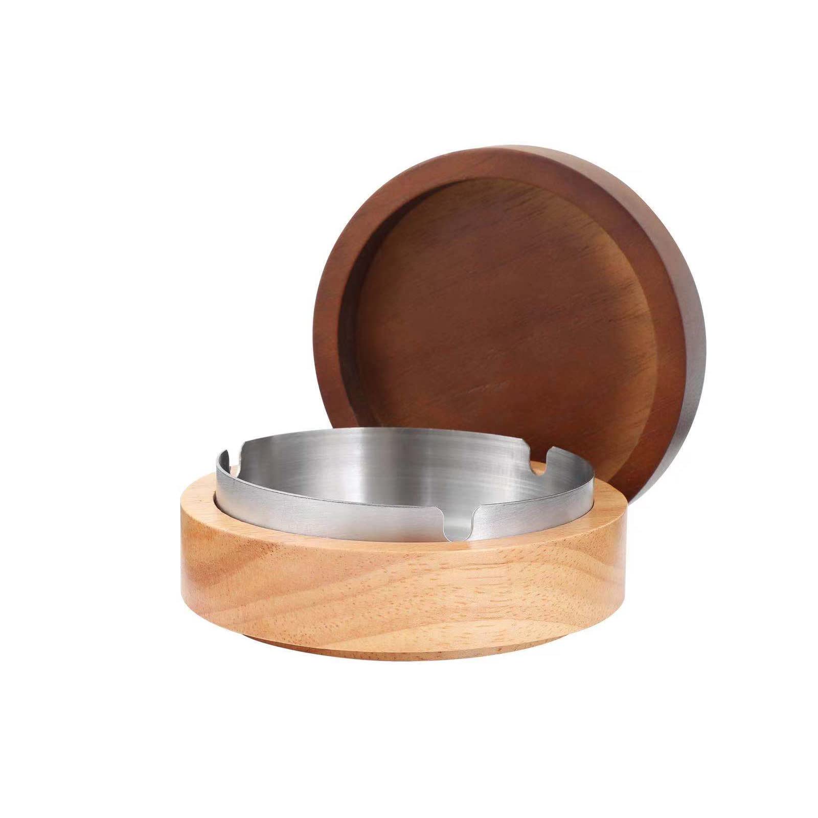 â€ŽFriyGardcn Portable cool Ashtrays for cigarettes Outdoor Friygardcn cute Decorative Wooden