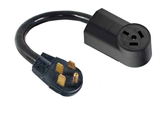 getwiredusa NEW 4-PIN 14-50P MALE PLUg TO 10-50R 3-PRONg FEMALE REcEPTAcLE POWER cORD ADAPTER NEMA 250V for RANgE STOVE OVEN