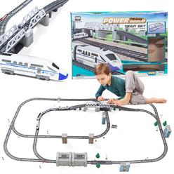Qmecha Electric Train Set for Kids - High Speed Bullet Train with Tracks Sound & Light Experience Polar Express with Many Accessories a
