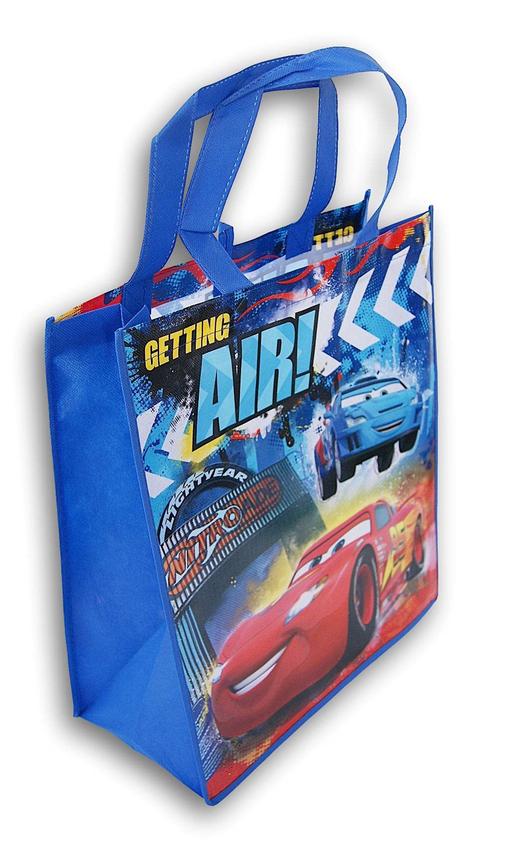 LLP cars Lightning McQueen Reusable Tote Bag getting Air (gift Bag, Travel, Shopping) 135 x 15 Inch, Multi, Medium