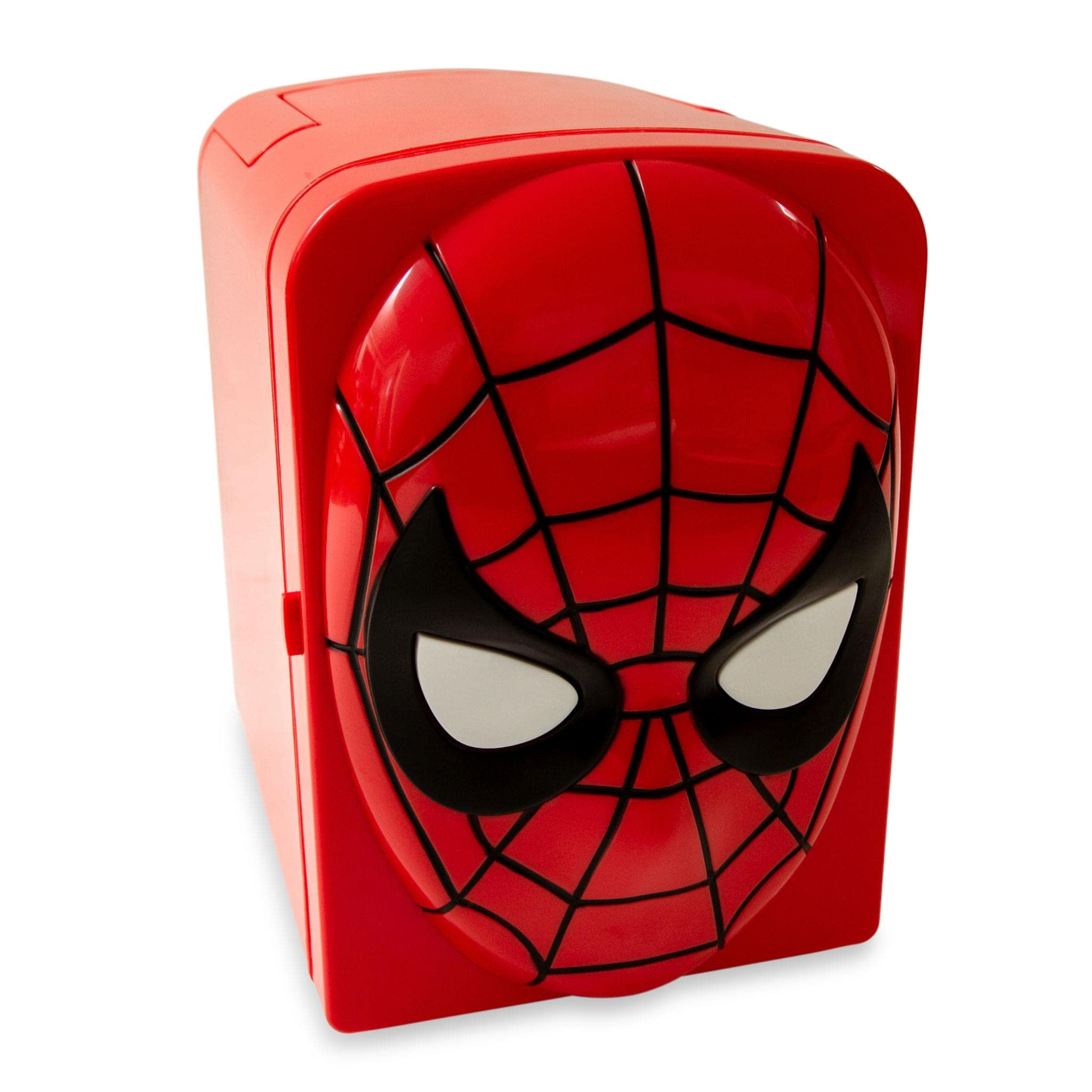 Ukonic Marvel comics Spider-Man 4-Liter Mini Fridge Thermoelectric cooler, Holds 6 cans Small Refrigerator Drink cooler for Soda, Beer,