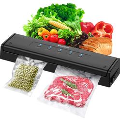 Tescook Vacuum Sealer Machine, Automatic Vacuum Sealer For Food Storage And Sous Vide, Dry And Moist Food Modes, Compact Design 15 Inch 
