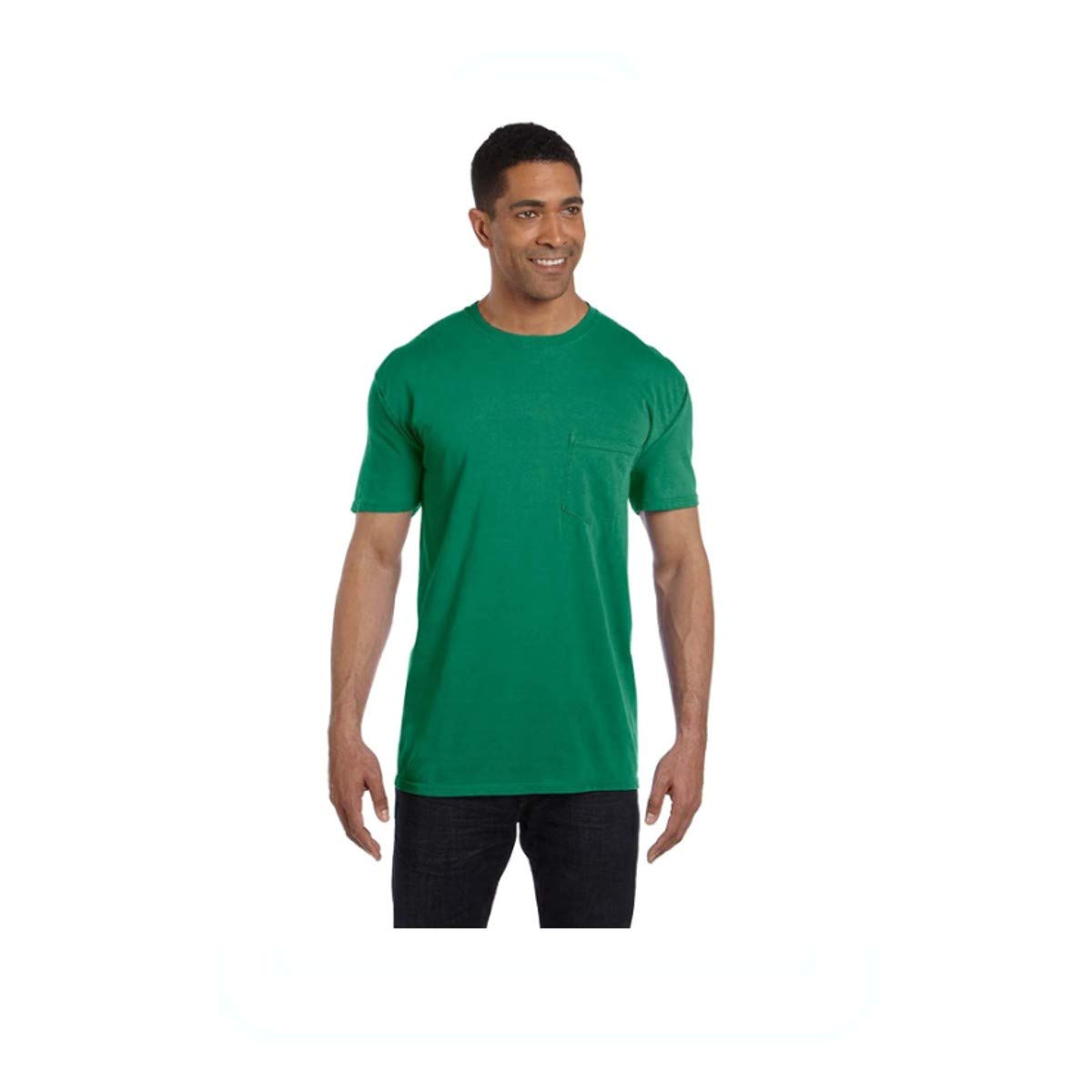 Comfort Colors Mens Adult Short Sleeve Pocket Tee, Style 6030 (3X-Large, Grass)