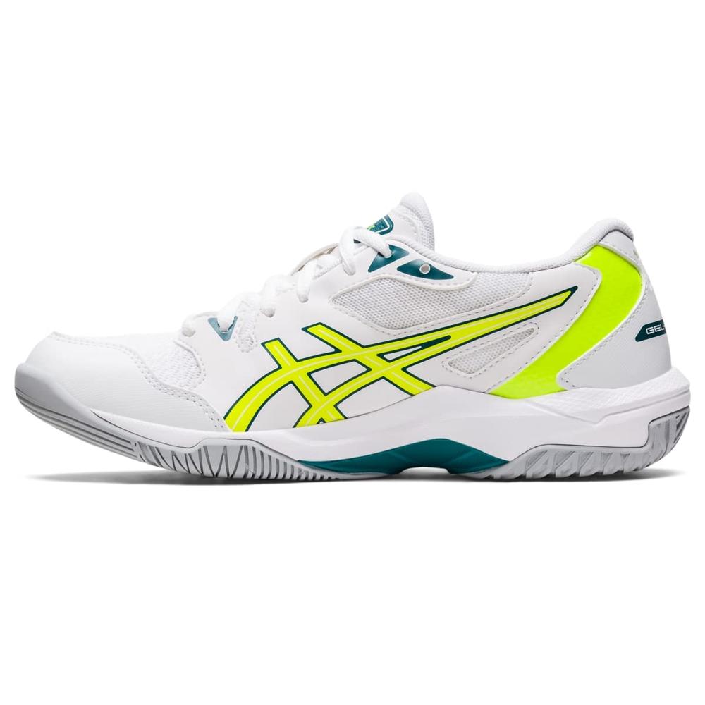 ASICS Women's Gel-Rocket 10 Volleyball Shoes, 14, White/Safety Yellow