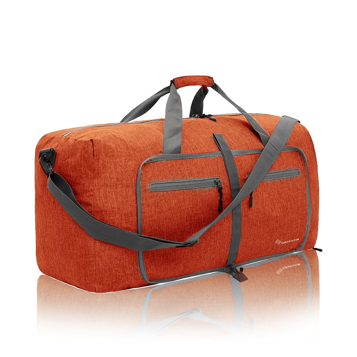 Dimayar Duffel Bag 65L Packable Duffle Bag With Shoes Compartment Unisex Travel Bag Water-Resistant Duffle Bag(Orange,65L)