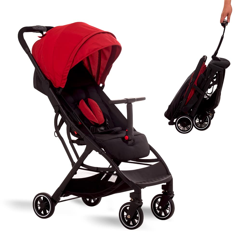 CoolKids Lightweight Travel Stroller - Compact Umbrella Stroller For Airplane, One-Hand Folding Baby Stroller, Newborn Infant Stroller Wa