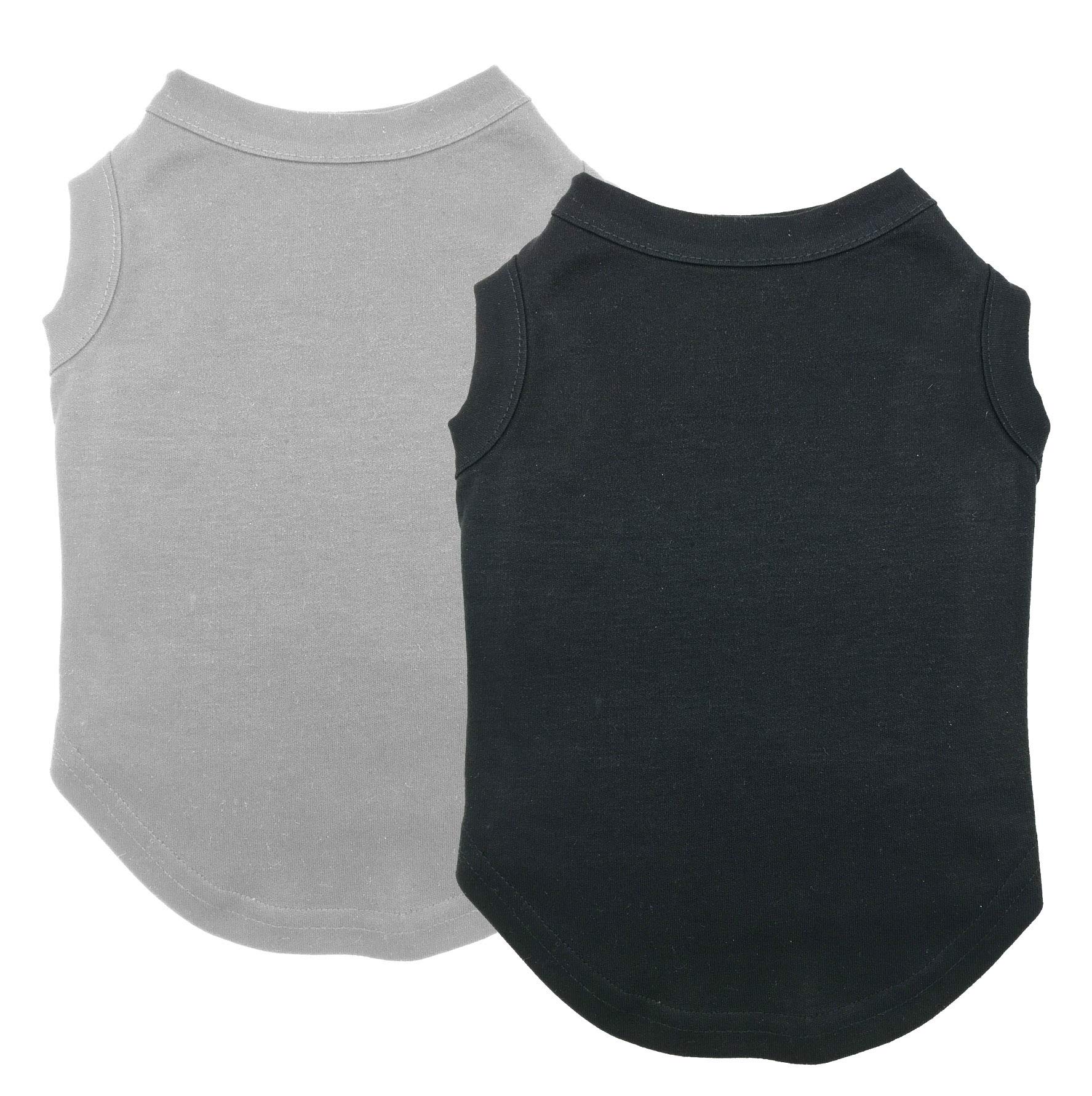 Chol&Vivi Dog Shirts Clothes, Dog Clothes T Shirt Vest Soft And Thin, 2Pcs Blank Shirts Clothes Fit For Extra Small Medium Large