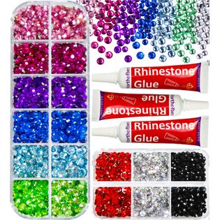 worthofbest Rhinestones for Crafts with Glue Clear, Bedazzler kit