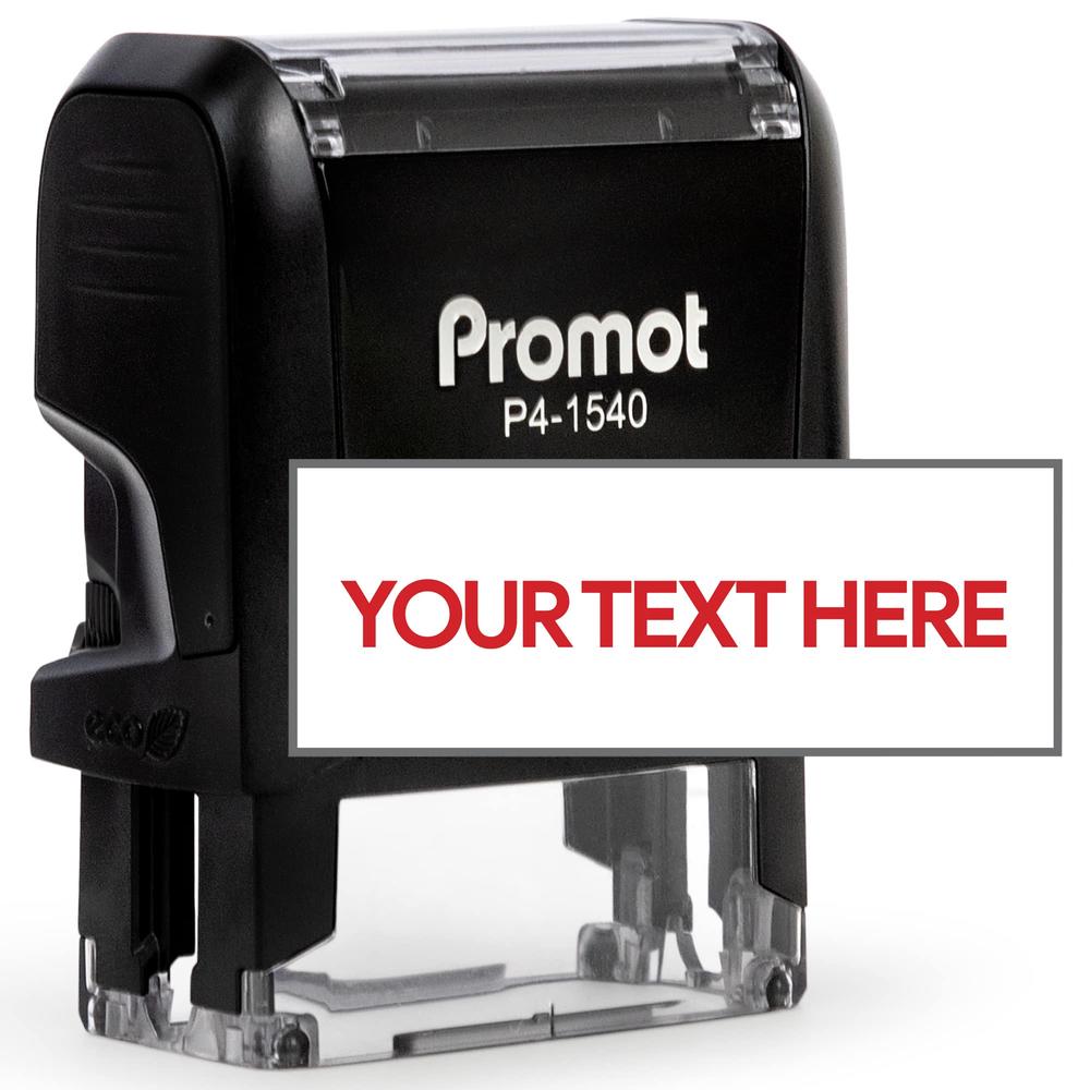 Promot Self Inking 1 Line Custom Stamp - Personalized Name Stamp For Office, Teacher, Address & Business Label Stamp - Choose Fo