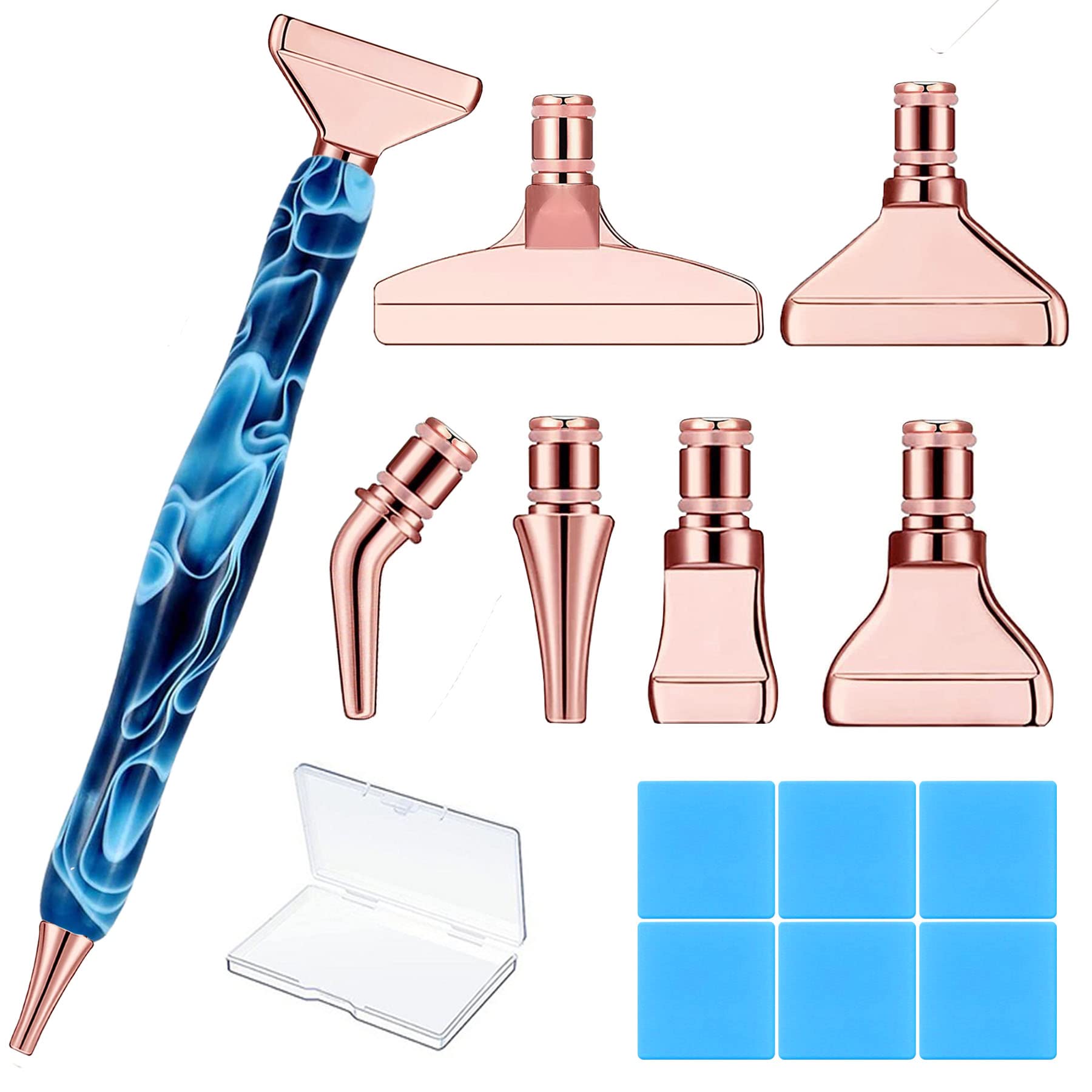Heyseri 14PcS Diamond Painting Pen Accessories Tools Set Ergonomic Diamond  Art Pen Exquisite Stainless Steel Metal Pen Tips and