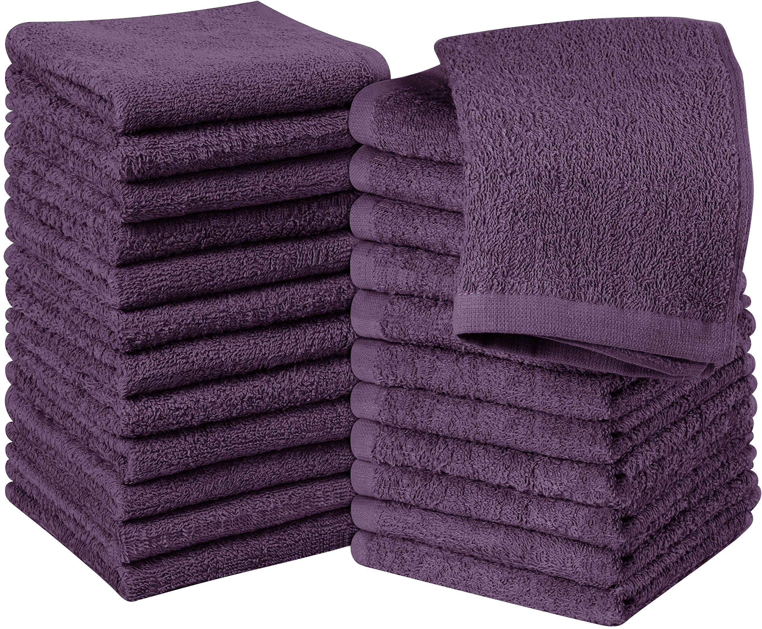 Utopia Towels [12 Pack] Premium Wash Cloths Set (12 x 12 inches) 100% Cotton Ring SPUN, Highly Absorbent and Soft Feel Essential Washcloths for